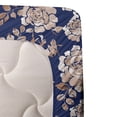 thumbnail image 3 of Ambesonne Vintage Fitted & Flat Sheet with Sham 3 Pcs Set, Roses Leaves Retro Plot, Twin, Night Blue Mauve Taupe, 3 of 4