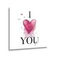 thumbnail image 2 of I Heart You White Heart Splash 12 x 12 Glass Wall Hanging Sign, 2 of 4