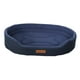 thumbnail image 5 of Cama baja del animal doméstico de los bordes delanteros, cama del perro del sofá respirable del gato del rectángulo, cama suave lavable del perrito de , azul m, 5 of 8