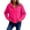 #11Hot Pink, variant on Byworldtasic No Boundaries Womens Half Zip Up Cropped Lapel Sweatshirt Quarter Zipper Casual Long Sleeve Tops Fall Trendy Clothes