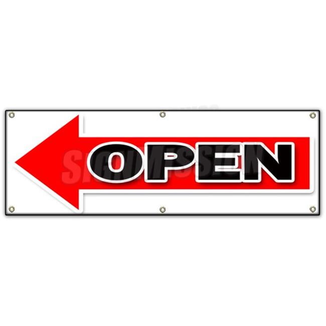 SignMission 72 in. Giant Left Open Arrow Banner Sign Turn Here Sale