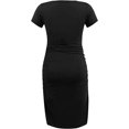 thumbnail image 2 of nipocaio Women's Short Sleeve Maternity Dress Ruched Pregnancy Clothes, 2 of 2
