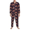 thumbnail image 3 of Sikiie Leopard Print Mens Pajama Set, Soft Warm Long Sleeve Sleepwear, Cozy Button-Down Pjs for Men-XX-Large, 3 of 7
