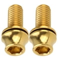 thumbnail image 2 of CTIRCHIU 2PCS M5x12MM Kettle Frame Screw Titanium Alloy Screw Mountain Bike Road Handle Screw (Golden), 2 of 3