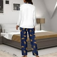 thumbnail image 7 of Kuiaobaty Cute Sloth Print Womens Pajamas Set Button Down 2 Piece Pjs Long Sleeve Oversized Sleepwear with Pockets, XS, 7 of 7