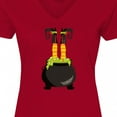 thumbnail image 4 of Inktastic Halloween, Witch Cauldron, Witch Legs, Potion Women's V-Neck T-Shirt, 4 of 5