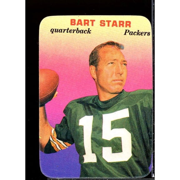 Bart Starr Card 1970 Topps Glossy Inserts #9