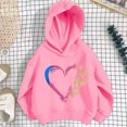 thumbnail image 6 of Ohufall 1-10 Years Kids Girls Sweatshirts Hooded Heart Print Long Sleeve Top Casual Loose Comfy Fashion Sweatshirt, 6 of 6