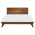 thumbnail image 6 of Unique Furniture Solid Acacia Wood King Bed with Slats in Walnut, 6 of 7