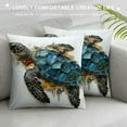 thumbnail image 3 of GOSMITH  Ocean Turtle Outdoor Pillow Cover for Pool Beach Chair Sea Marine Theme Waterproof Decorative Throw Pillowcase Super Soft Pillow Cushion Case Retro Nautical Map Texture, 3 of 5