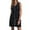 Blue, variant on Women'S Plus Size Denim Button Down Dress Sleeveless Straight Casual Solid Pocket Summer Jean Mini