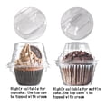 thumbnail image 4 of Contenedores para cupcakes NPLUX, paquete de 50, plástico apilable, 9 x 9 x 8 cm, 4 of 7