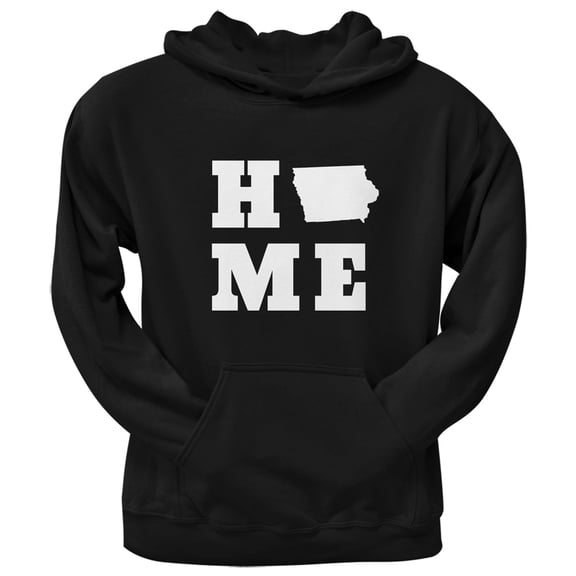 Iowa Home Black Adult Hoodie - Small