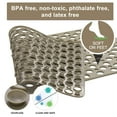 thumbnail image 3 of Semfri Bath Tub Shower Mat 30 x 17 inch Extra Soft TPE Non Slip Bath Tub Mats Shower Mats with Drain Holes and Suction Cups for Smooth/Non-Textured Tubs Brown, 3 of 8