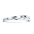thumbnail image 2 of Contour Curved Band Marquise Cubic Zirconia White Tone 925 Sterling Silver, Size 5, 2 of 6