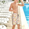 thumbnail image 6 of Cauagu Afternoon Tea Print Swim Trunks for Men,Youth Boys Swim Shorts Compression Liner Beach Shorts Boys' Swimming Shorts 7-20 Years Bathing Suit-X-Large, 6 of 7
