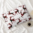 thumbnail image 5 of Queen Size Pillows Cases Standard Size 20x26 In - Plaid Pattern Simple Cute Deer Soft Comfort Envelope Closure Pillowcases Standard, 5 of 5