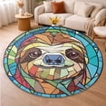 thumbnail image 5 of Round Area Rug, Tree3 Non-Slip Floor Mat, Soft Washable Carpet for Living Room Bedroom Decor 31 Inch, 5 of 6