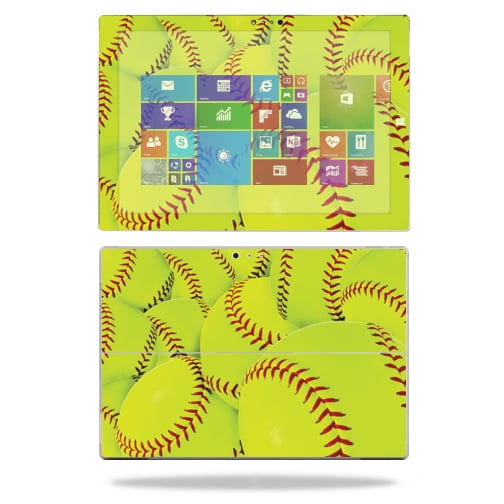 Skin Decal Wrap Compatible With Microsoft Surface Pro 3 Tablet Sticker Design Softball Collection