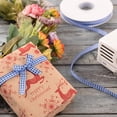 thumbnail image 4 of NOGIS Blue Gingham Ribbon, 0.4 inch x 50Yd Blue and White Thin Crafts Ribbon Buffalo Checker Ribbons for Hair Accessories Picnic School and Birthday Gift Wrapping, 4 of 7