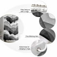 thumbnail image 5 of Shower Curtain Bathroom Set Gradient Grey Black Ocean Wave Waterproof Fabric Shower Curtains with Grommets&Hooks Summer Abstract Lines Privacy Bath Curtain for Bathtub 36x72in, 5 of 7
