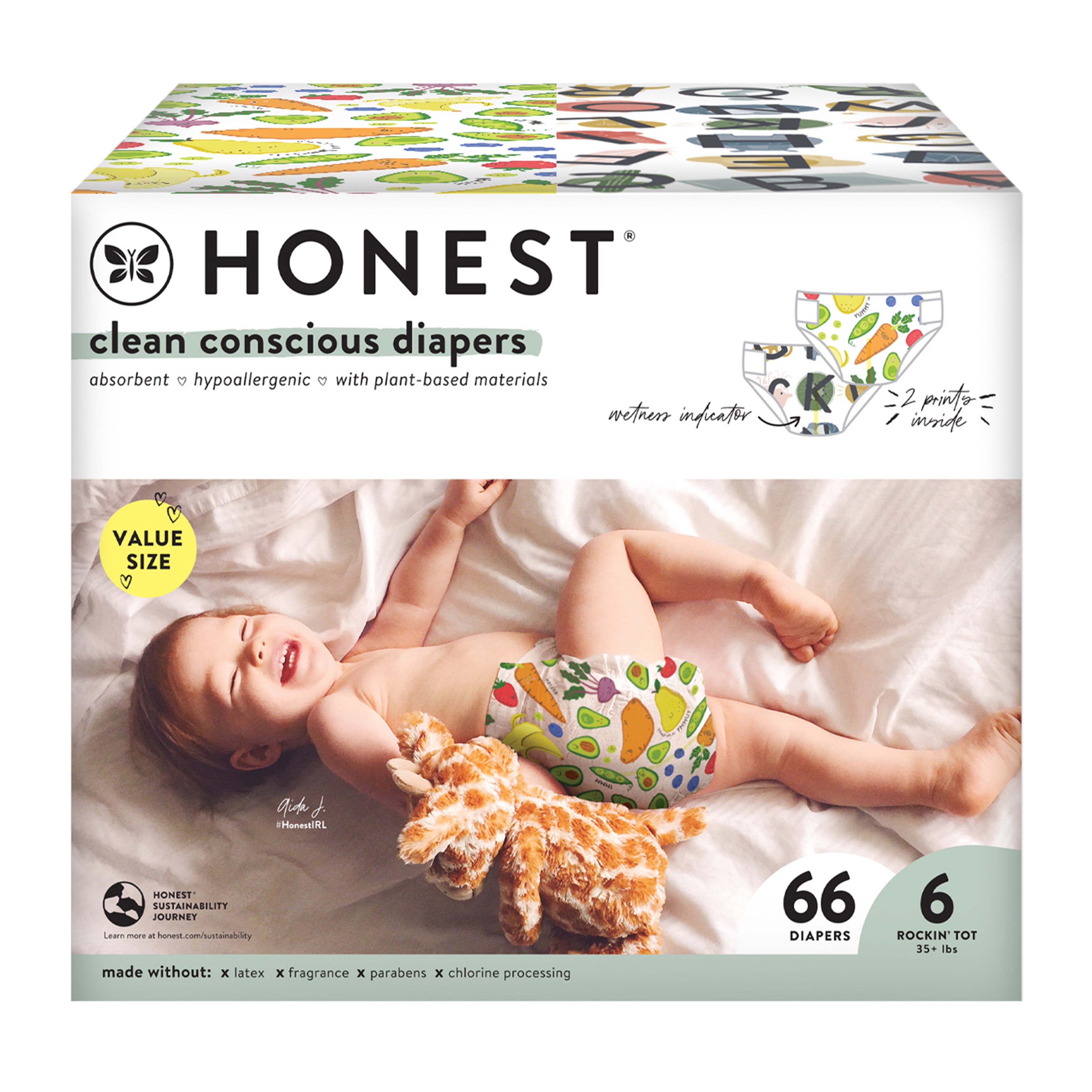 The Honest Company Disposable Diapers (Choose Your Size and Count