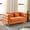 Orange, variant on Spaco 60" Deep Seating Sectional Sofa, 2 Seater Comfort Teddy Fabric Couch, Soft Sitting with 2 Pillows for Living Room, Bedroom, Office, Green