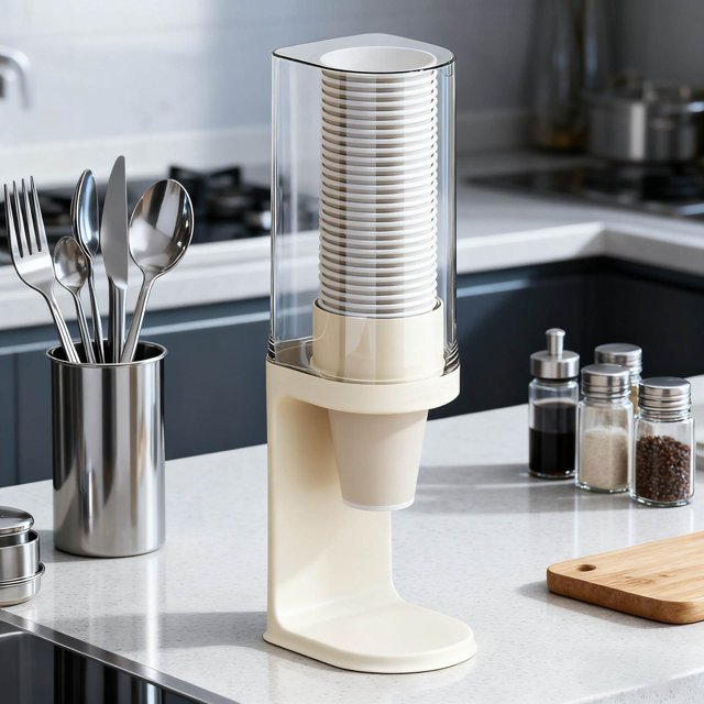 BKER Sturdy Cup Holder Rack For Kitchen Counter Organizer With Drying Tray And Storage Shelf