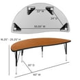 thumbnail image 5 of Flash Furniture Emmy 2 Piece Emmy 60" Circle Wave Flexible Oak Thermal Laminate Activity Table Set - Height Adjustable Short Legs, 5 of 11
