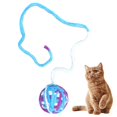 thumbnail image 1 of Cat Toy Ball Wool Interactive Funny Cat Pom Pom Toy Kitten Play Ball with Bell, 1 of 10