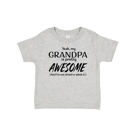 

Inktastic Yeah My Grandpa is Pretty Awesome Gift Baby Boy or Baby Girl T-Shirt