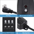 thumbnail image 3 of Outdoor Indoor Wireless Remote Control Outlet Kit, Waterproof Electrical Plug In Remote Light Switch, Switch Control Outdoor Outlet in 3 Packages., 3 of 5