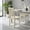 Cream White, variant on Demi Bonn Kitchen Side Dining Chair Set of 2, Solid Rubber Wood Frame, Farmhouse Style, Rustic Brown