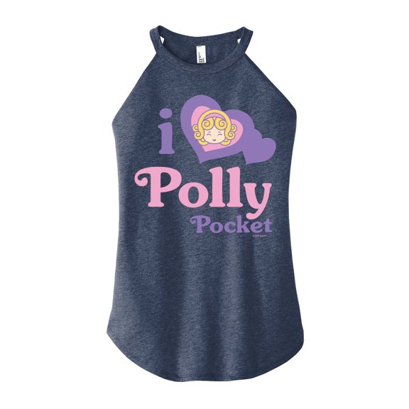 Polly Pocket - I Love Polly Pocket - Juniors High Neck Tank Top