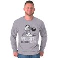 thumbnail image 5 of Hefty Smurf Weights Before Dates Gym Men's Long Sleeve Tee T Shirt Brisco Brands S, 5 of 6
