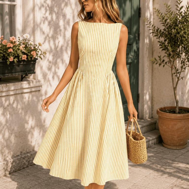 drop waist yellow dress The asymmetrical hemline and sweep train add drama to every step Butter Yellow Ribbed Drop Waist