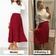 thumbnail image 2 of Falda plisada de lunares y cintura alta para mujer Falda midi larga con vuelo, 2 of 5