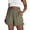 Green, variant on Women Plus Size Lounge Shorts High Waisted Summer Casual Loose Ruffle Hem Beach Vacation Boho Shorts with Pockets Green 4X