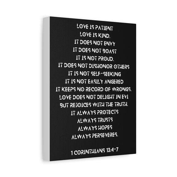 Love is Patient Canvas, Bible Verse Canvas print