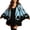 Light Blue, variant on Womens Halloween Bat Wing Knit Cardigan Butterflies Wing Cloak Shawl Irregular Cardigan Sweater Gray