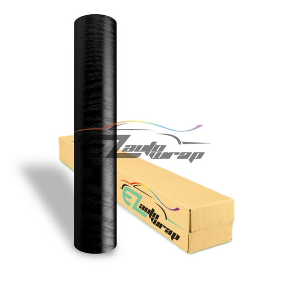 EZAUTOWRAP Black Wood Grain Textured Vinyl Wrap Sticker Decal Sheet Film for Car Furniture Home Office Kitchen Cabinet Wallpaper Decoration