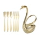 thumbnail image 1 of Cuchas de manija larga de acero inoxidable Sirviendo forks Conjunto con cucharaditas de titular de café Especias de café Café de azúcar Café Hogar Oro Advancent HA010860-01B, 1 of 6