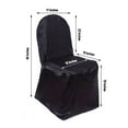 thumbnail image 3 of Efavormart 100 PCSBlack Glossy Satin Banquet Chair Covers, Reusable Elegant Chair Covers, 3 of 7