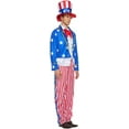 thumbnail image 5 of Deluxe Men's Uncle Sam Costume July Fourth Patriotic Party Fancy Dress, 5 of 5