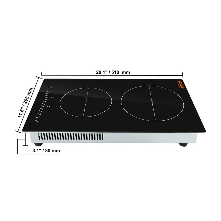 Gas Hob with Glass Ceramic / 2 burners