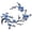 Blue, variant on Cherry Blossom Patches, 14.57X5.51 inch Plum Blossom Iron on Patch, Embroidery Patch, Floral Iron On Applique, Fabric Patch, Sew On Flower Embellishment, Clothing Repair Badge for Jackets Jeans