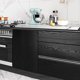 thumbnail image 2 of Livelynine Papel de contacto de madera negra para gabinete de cocina, envoltura de vinilo, papel de contacto impermeable, rollo de papel de pared negro de madera, adhesivo para encimera de cocina, pap, 2 of 8