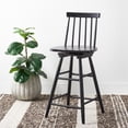 thumbnail image 2 of SAFAVIEH Quai Square Mid Back Counter Stool, Black, 2 of 12