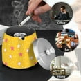 thumbnail image 4 of Yayeee Ashtray with Lid for Cigarette Smokeless Stainless Steel Home Ash Holder, White Stars, 4 of 7