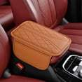 thumbnail image 2 of Car Center Console Cover, Leather Vehicle Armrest Box Pad with 2 Storage Bags, Automotive Interior Arm Rest Cushion Protector Accessories, Universal for SUV Sedan Truck (Brown), 2 of 6